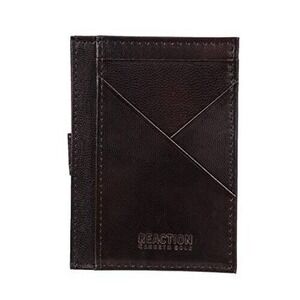 Kenneth Cole Reaction Wallet‎ Mens Brown RFID Blocking Leather Passcase